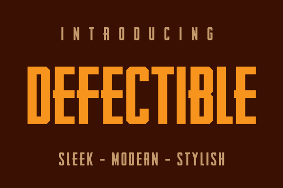Defectible: A Bold Font for Modern Design